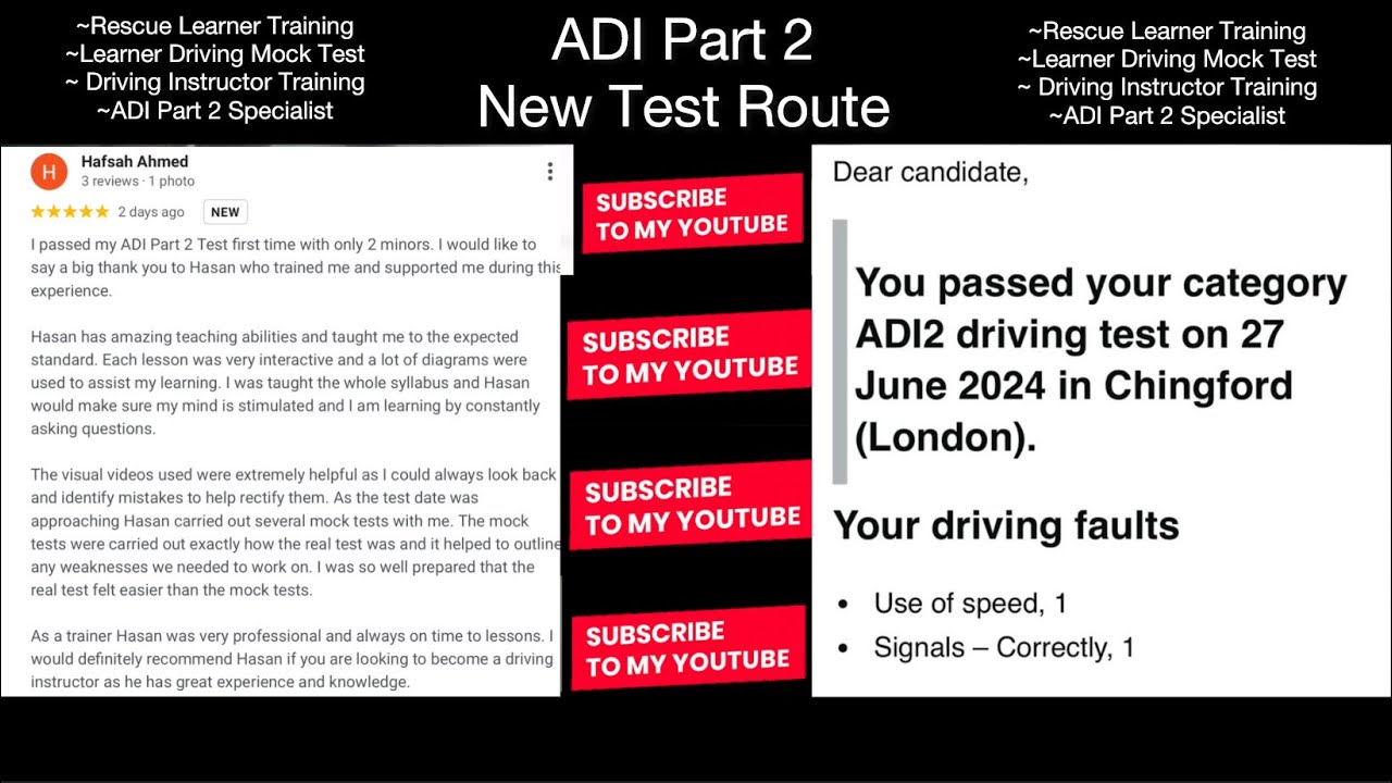 Chingford ADI Part 2 Driving Test Route ~ 1st Time Pass ~ New Test ...