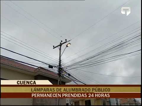 Lámparas de alumbrado público permanecen prendidas 24 horas
