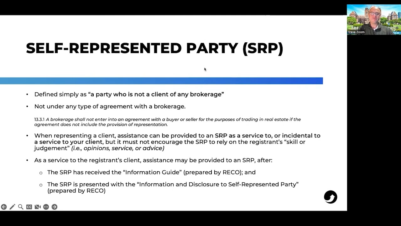 Live virtual presentation on TRESA by RAY FERRIS Sutton Summit Webinar