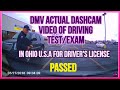 DMV actual dashcam video of driving test/exam in Ohio U.S.A for Driver's license