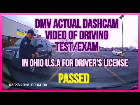 DMV actual dashcam video of driving test/exam in Ohio U.S.A for Driver's license