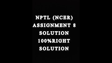 NCER Assignment 8 solution