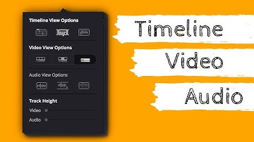 What are all the View Options for Timeline, Video and Audio Tracks in DaVinci Resolve