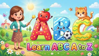 Learn ABC A to Z with Fun Cartoon Animation | English Alphabet for Kids | A for Apple