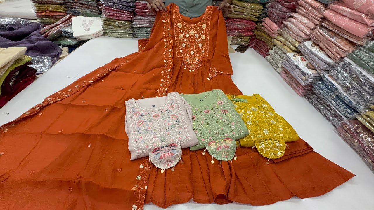 🚨WHOLESALE🚨Chickpet Wholesale Party wear Kurtis sets. Online shopping available.