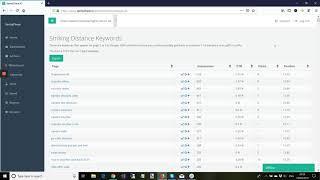 SanityCheck Strike Distance Keywords Report