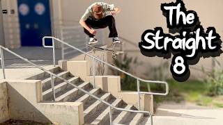 Future Pro Skater Does Straight 8 Down A Nine Stair