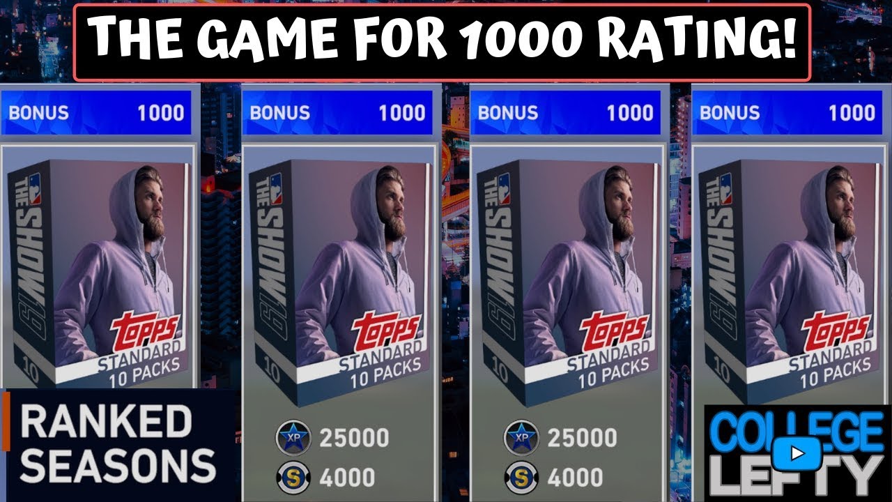 The Game for 1000 Rating! World Series Matchup! Pack Opening! MLB The Show 19