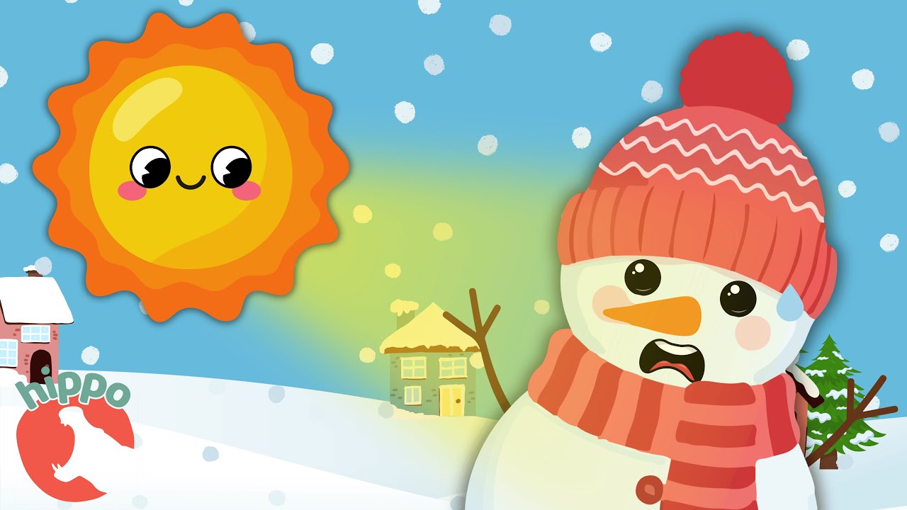 Run, Run, Snowman! ⛄ | Winter Song for Kids | Nursery Rhymes for Preschoolers | Hippo