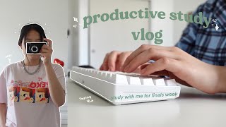 productive vlog🌱 (this will motivate you) study with me, finals week, monitor, cafe