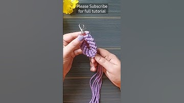 DIY Macrame Seashell Keychain tutorial | #macrametutorial #keychains #shorts #viral #shortvideos