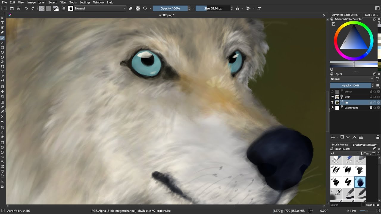 Wolf - Speedpaint - YouTube