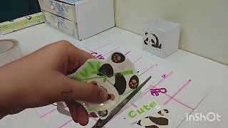 How to make stickers ❤️#tutorial video #panda stickers # craft # videi