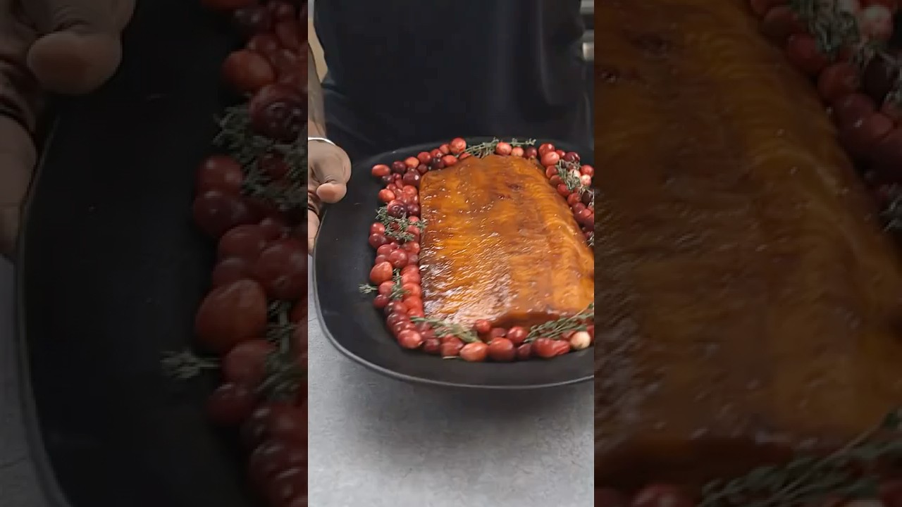 Cranberry Glazed Salmon Recipe   Easy 300 Calorie Holiday Salmon