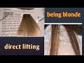 Two direct lifting practicals of beige blonde hair colour/Anil blue secrets