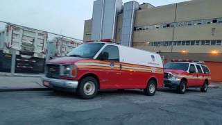 FDNY Counter Terrorism Task Force And FDNY Communications Vehicles Parked In Maspeth, Queens