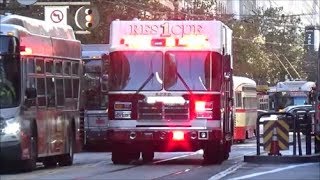 San Francisco Fire Dept Rescue 1 and Medic 59 Responding Code 3