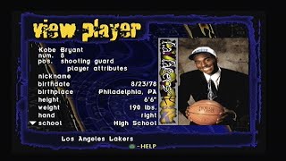 Kobe Bryant (and Derek Fisher) Rookie Debut in NBA Live 97