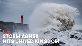 Storm Agnes Live - United Kingdom &amp; Ireland