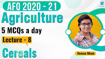 MCQs Series of ARD | Static for AFO Mains I Lecture 8 | Agriculture Cereals | AFO 2020-21