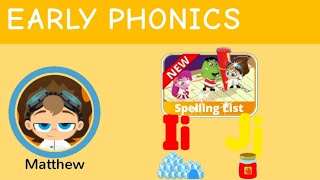 Wonster Words Matthew's Lesson Plan Practice Custom Spelling List PHONICS— Gameplay Letters I-J