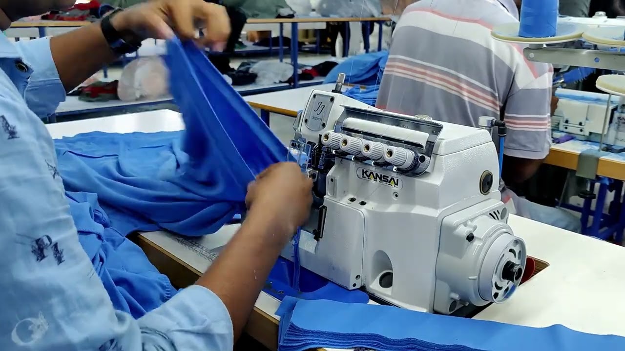 JJ3014GH-40M-2X4. 2Needle 4thread overlock machine. - YouTube