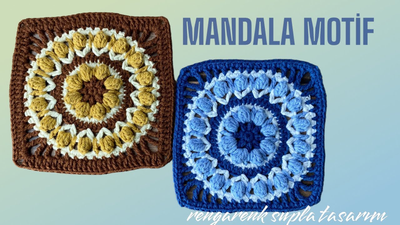 MANDALA MOTİF YAPIMI #motif #karemotif #mandala #grannysquare