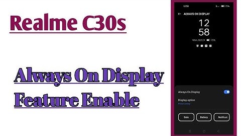 Realme C30s || How To Use Always On Display Feature On Off Screen