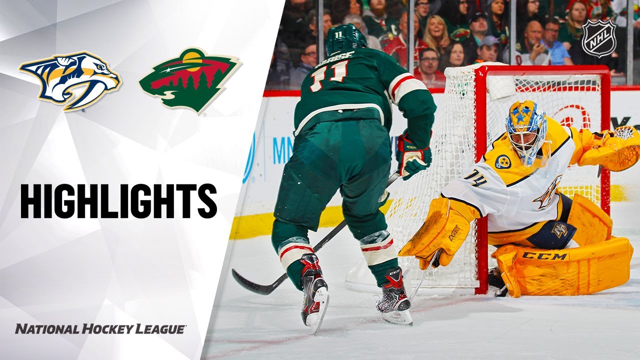 NHL Highlights | Predators @ Wild 3/3 