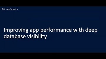 Improving application performance with deep database visibility
