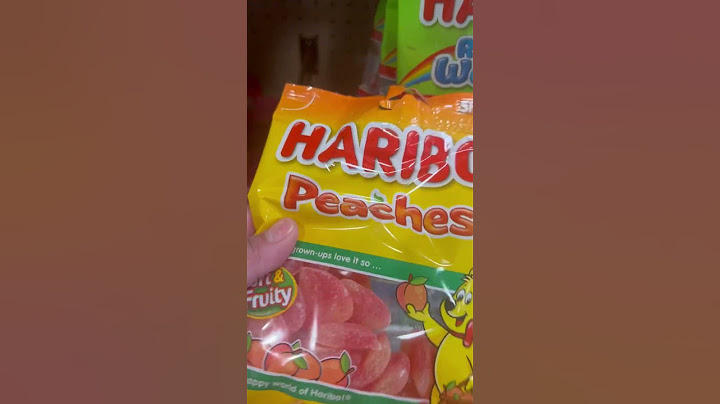 Haribo Peaches #asmr #viral #satisfying #shorts #gummies