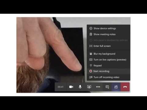 Microsoft Office 365 - Starting a video chat in Teams