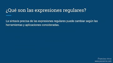 ¿Qué son las expresiones regulares?