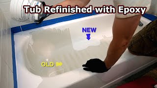How to Refinish Tub with Epoxy Ekopel 2K kit and Make it Look Brand New | Bathroom Remodel Part 4