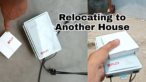 How I Relocate our PLDT WiFi to Another House.