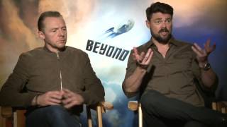 Star Trek: Beyond: Simon Pegg \& Karl Urban on \\