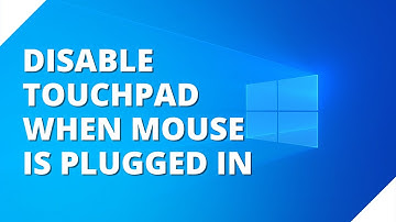 Disable touchpad on a HP laptop when mouse is plugged in
