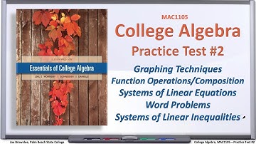 MAC1105 Practice Test #2: Introduction