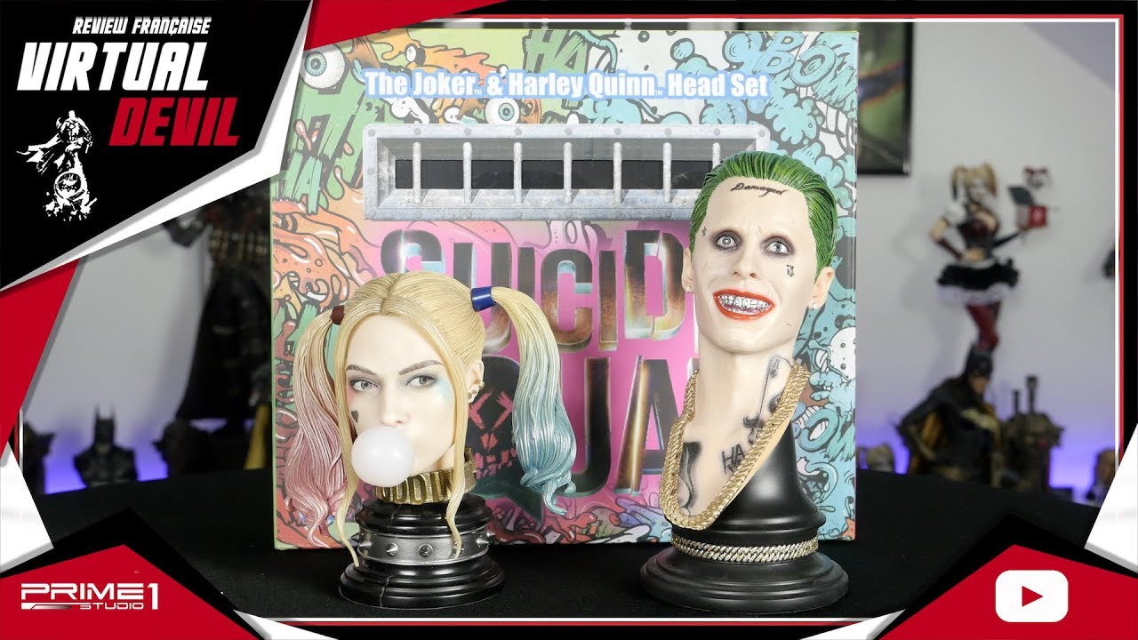 THE JOKER ET HARLEY QUINN BUSTE 1/3 SUICIDE SQUAD PAR PRIME 1