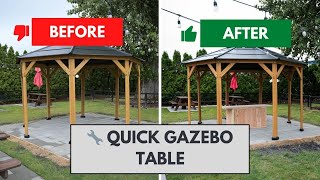 🔧 Building a Wooden Table for a Gazebo | Quick and Easy Project | Frank