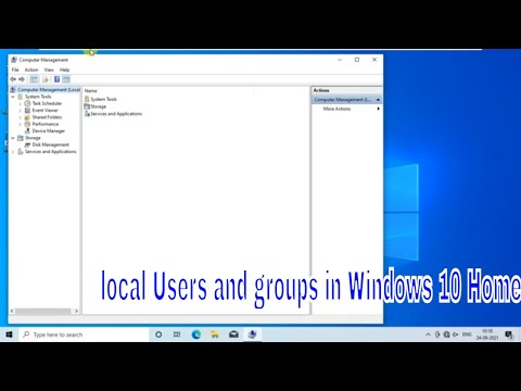 Local Users and Groups In Windows 10 Home