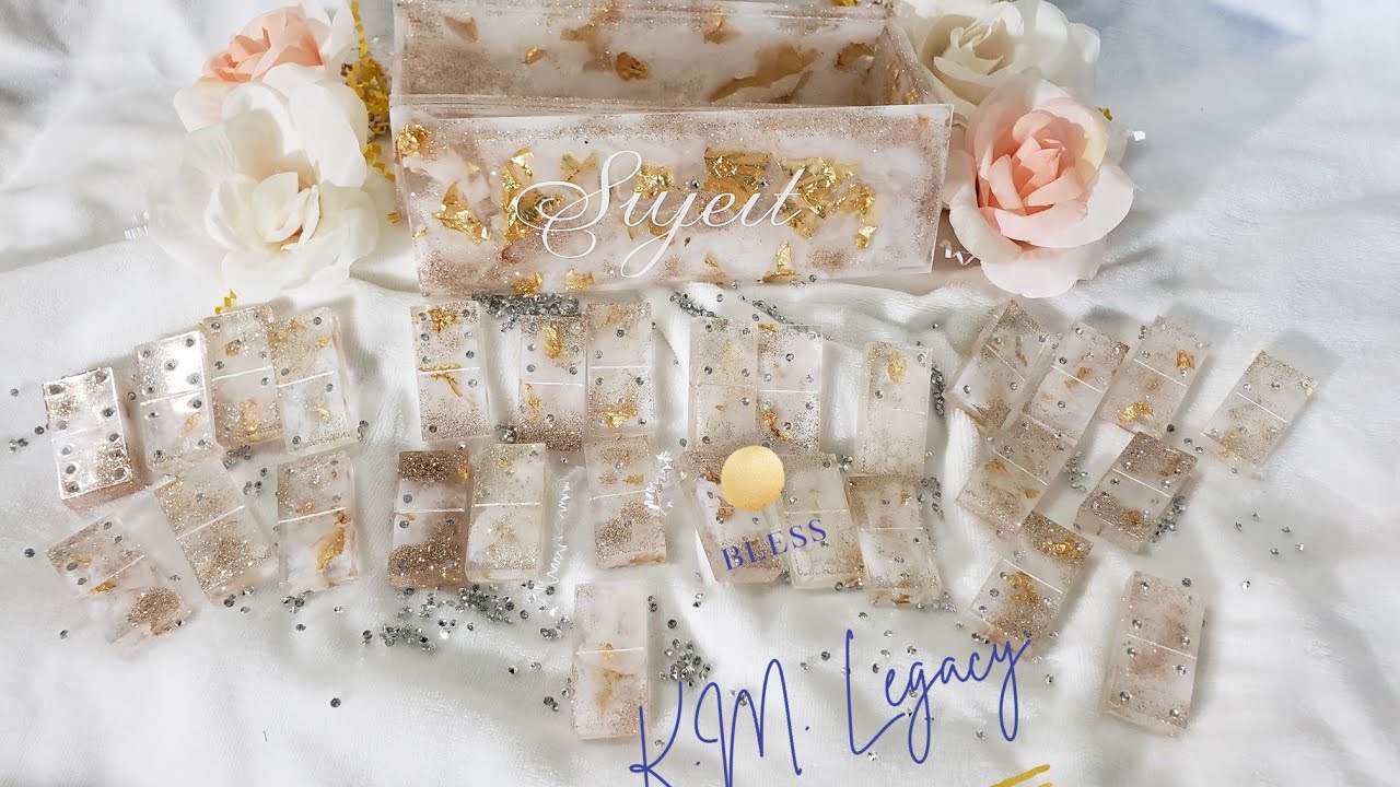 💜 CÓMO HACER DOMINOS DE RESINA EPOXY Y SU CÓMO ARMAR SU CAJA 💜 #fyp #resinart #resin #resinideas