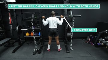 How To Do Barbell Squat with Chains | Exercise Demo