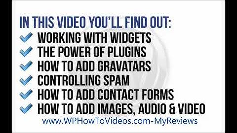 A Really Easy Users Video Guide to WordPress for Beginners.