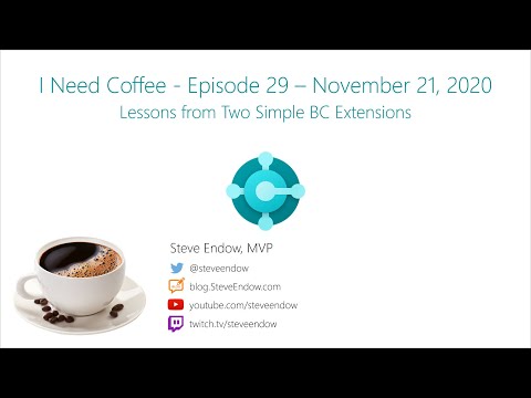 I Need Coffee: Episode 29:  Lessons from Two Simple BC Extensions