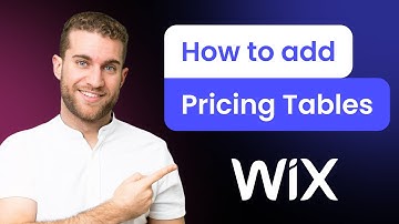 How to add Pricing Tables to Wix