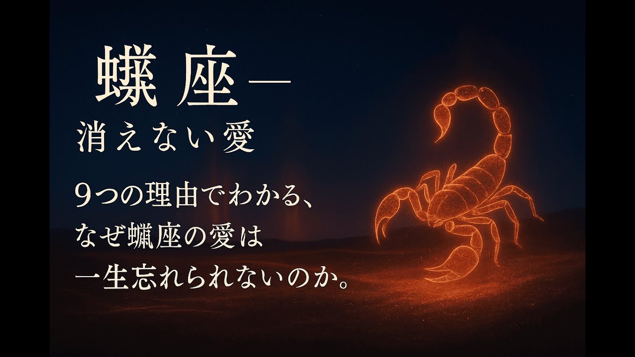 【蠍座】9つの理由でわかる、なぜ蠍座の愛は一生忘れられないのか。