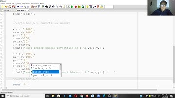8.Curso de programación en lenguaje en C // realizando un programa para invertir un numero.