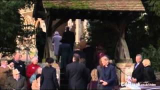 The Queen and the Royal Family attend church service in Sandringham