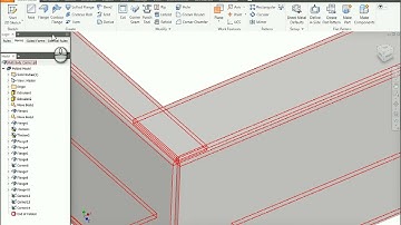 Inventor 2019 Corner Seam Between Two Mulit Body Sheet Metal Solids